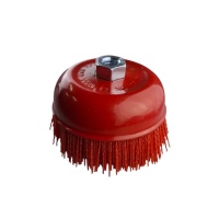 Щетка чашечная для УШМ 100 мм,4",нейлоновая, волнистая проволока,"MAXIMUM" MX 18198