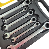 набор комбинированных ключей с трещоткой 8 – 19 мм, 7 предметов, "maximum" mx 11113 (2290) оптом