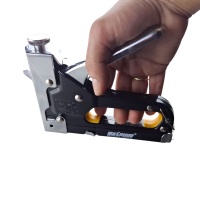 степлер мебельный 3 в 1, с набором скоб, стальной черный,  "maximum" (максимум) mx 46504 оптом