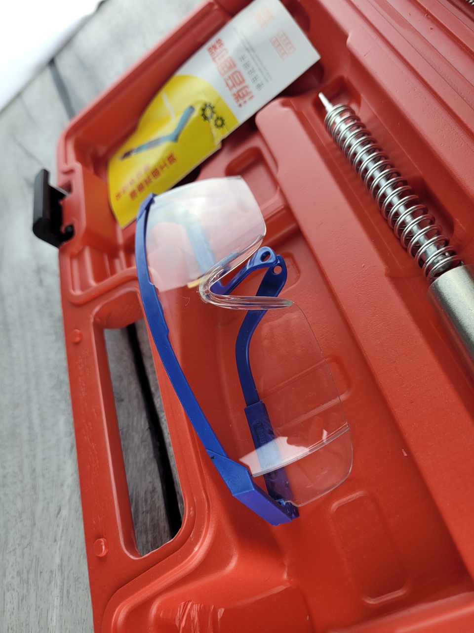 пороховой монтажный пистолет, красный, кейс оптом