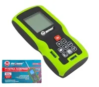 Рулетка лазерная (дальномер) 60 м, на батарейках, зеленый луч, «Maximum» MX 12899