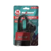 Замок навесной всепогодный 55 мм, с длинным ушком,автоматическое запирание,"MAXIMUM" MX 06126 (3479) оптом