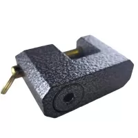 Замок амбарный 80 мм, прямоугольный, серый оптом