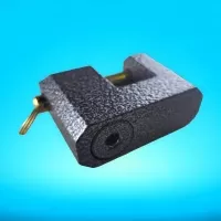 Замок амбарный 90 мм, прямоугольный, серый оптом